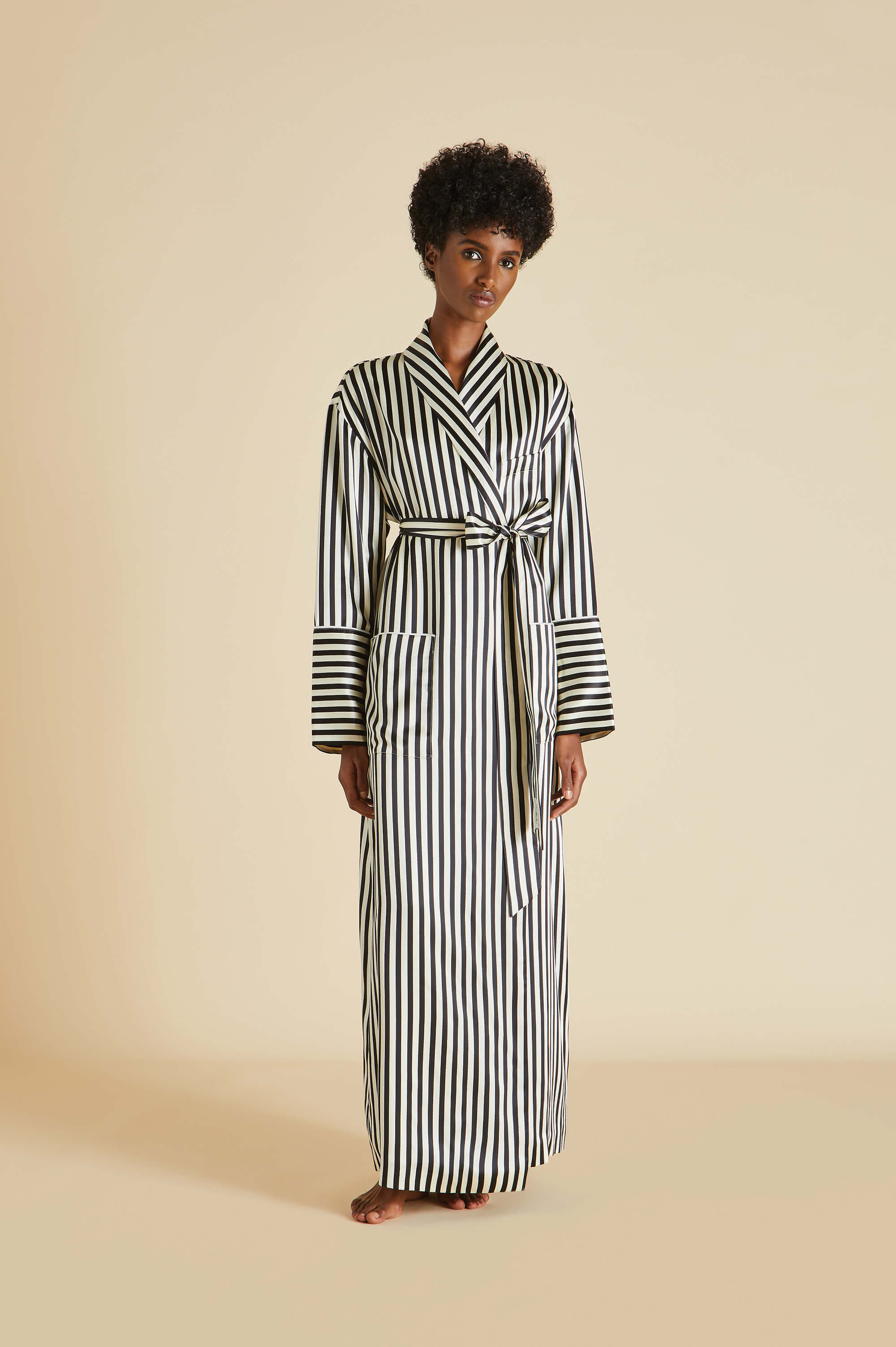 capability nika robe in silk satin