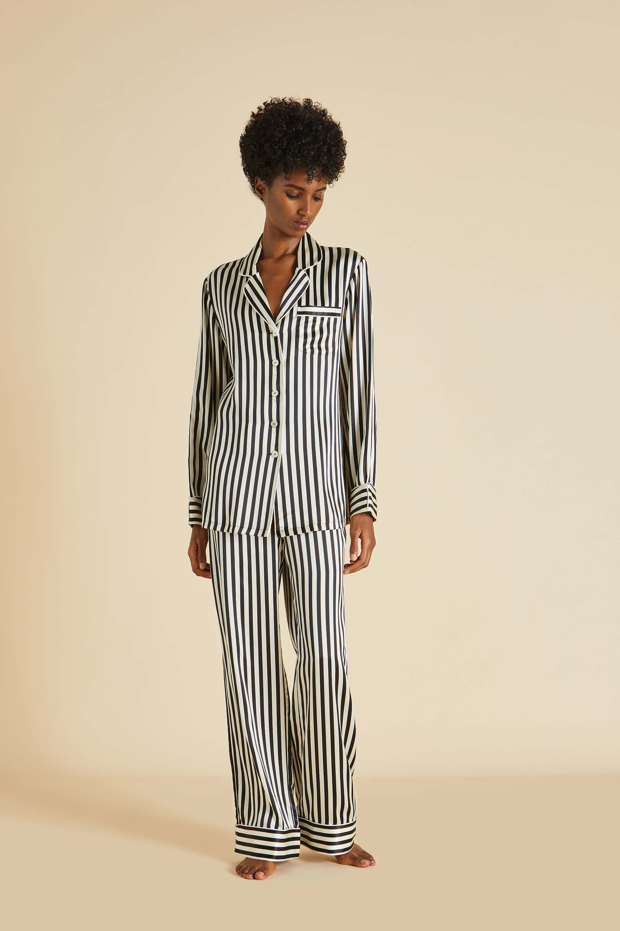 lila nika pajamas in silk satin