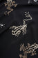 Amaya Lazulite Black Frog Robe in Silk Crêpe de Chine