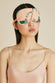Audrey Andromeda Pink Floral Eye Mask in Silk Crêpe de Chine