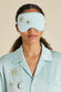 Audrey Incantation Blue Embellished Eye Mask in Sandwashed Silk