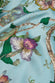 Bella Ceres Blue Floral Camisole Set in Silk Satin