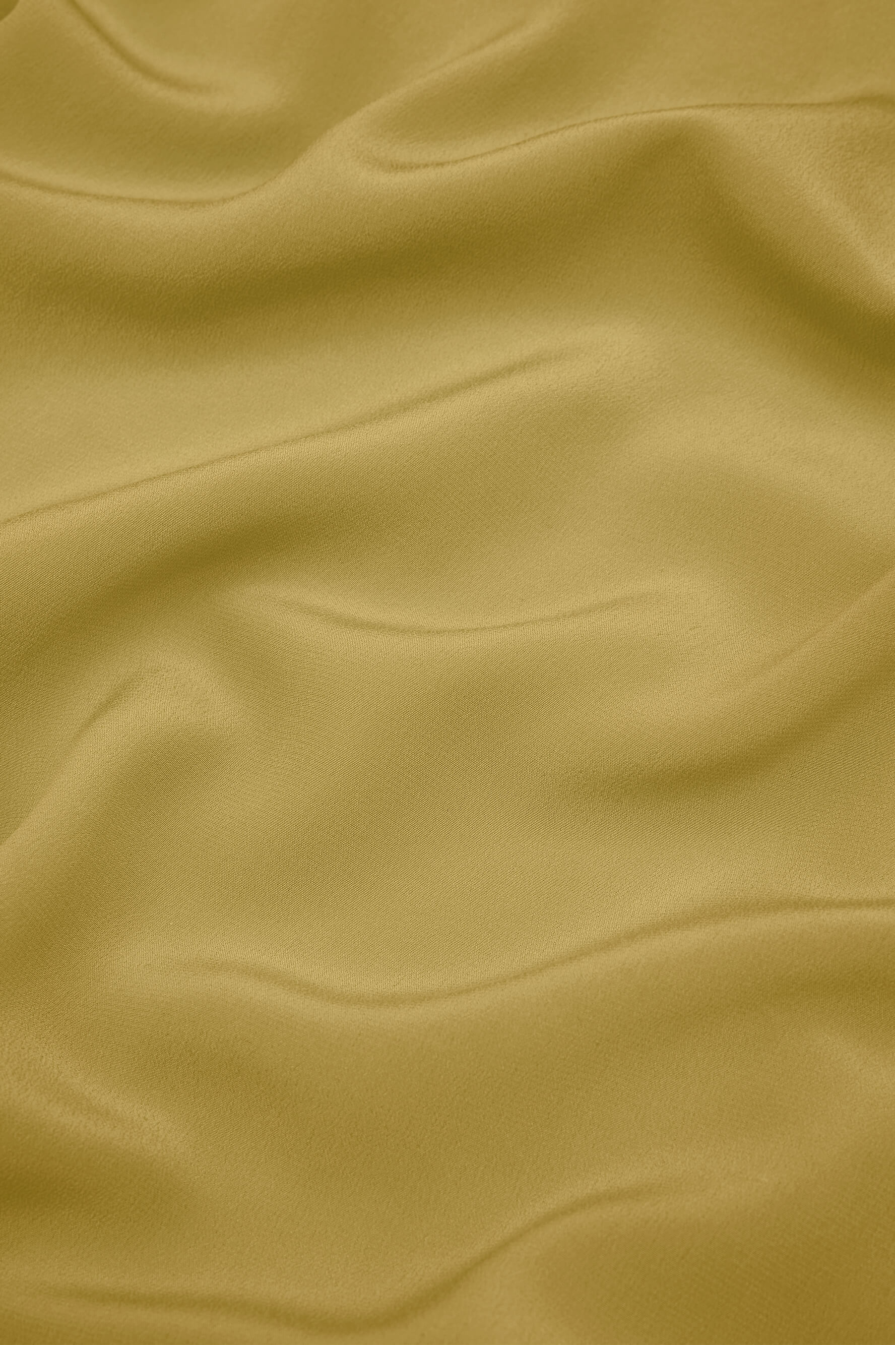 Bella Moss Yellow Camisole Set in Silk Satin