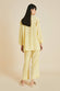 Casablanca Polaris Yellow Stripe Pyjamas in Silk Crêpe de Chine