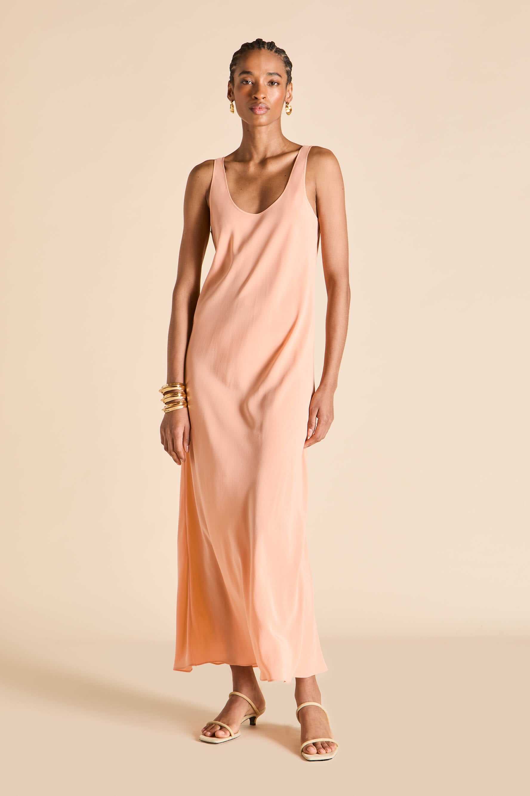 Dali Tangerine Dress in Silk Crêpe de Chine
