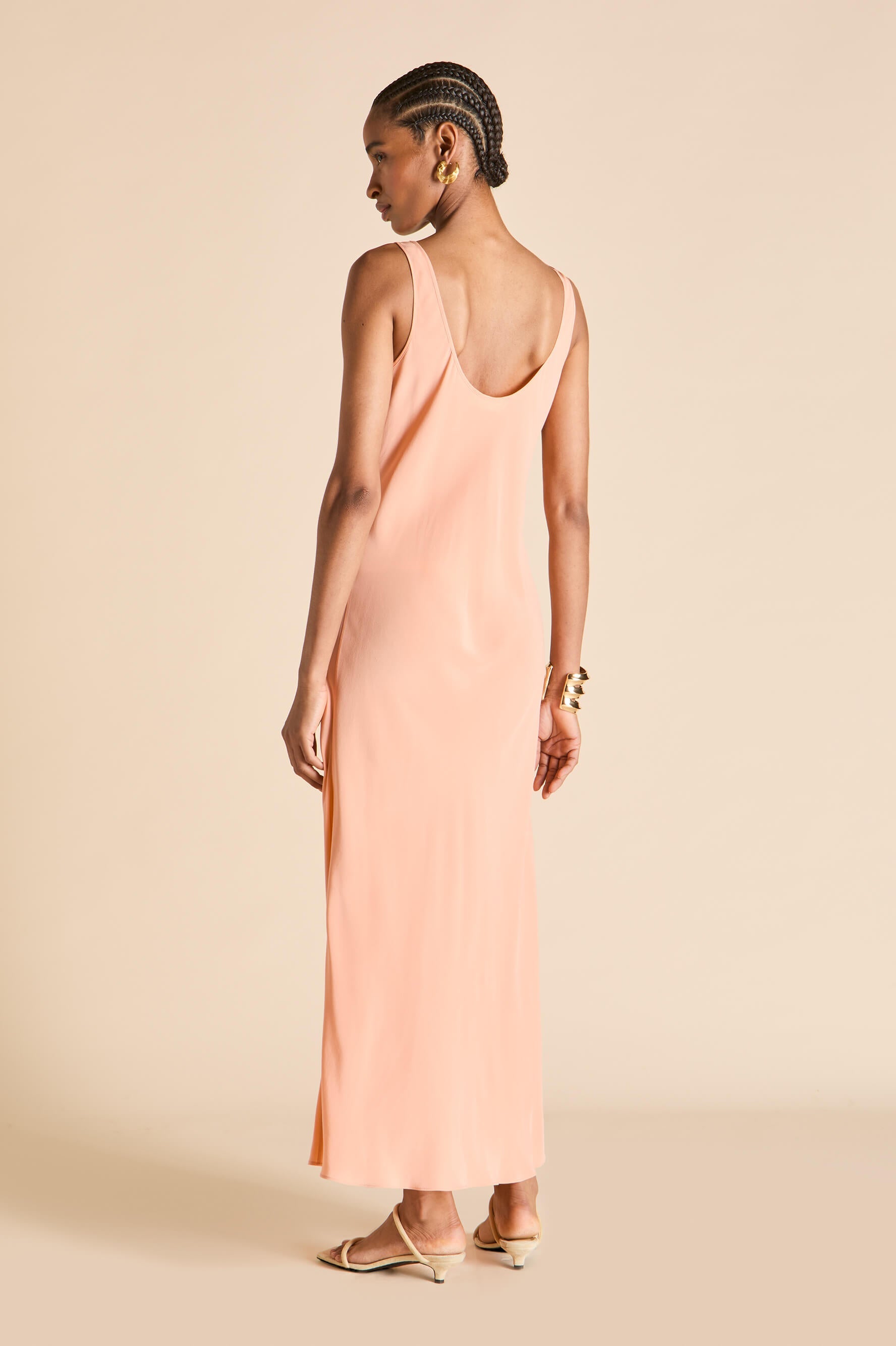 Dali Tangerine Dress in Silk Crêpe de Chine