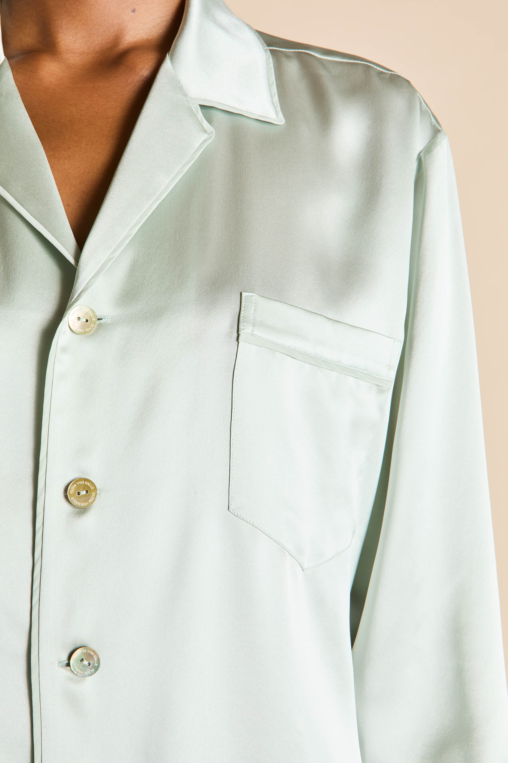 Fifi Paper Blue Pyjamas in Silk Satin