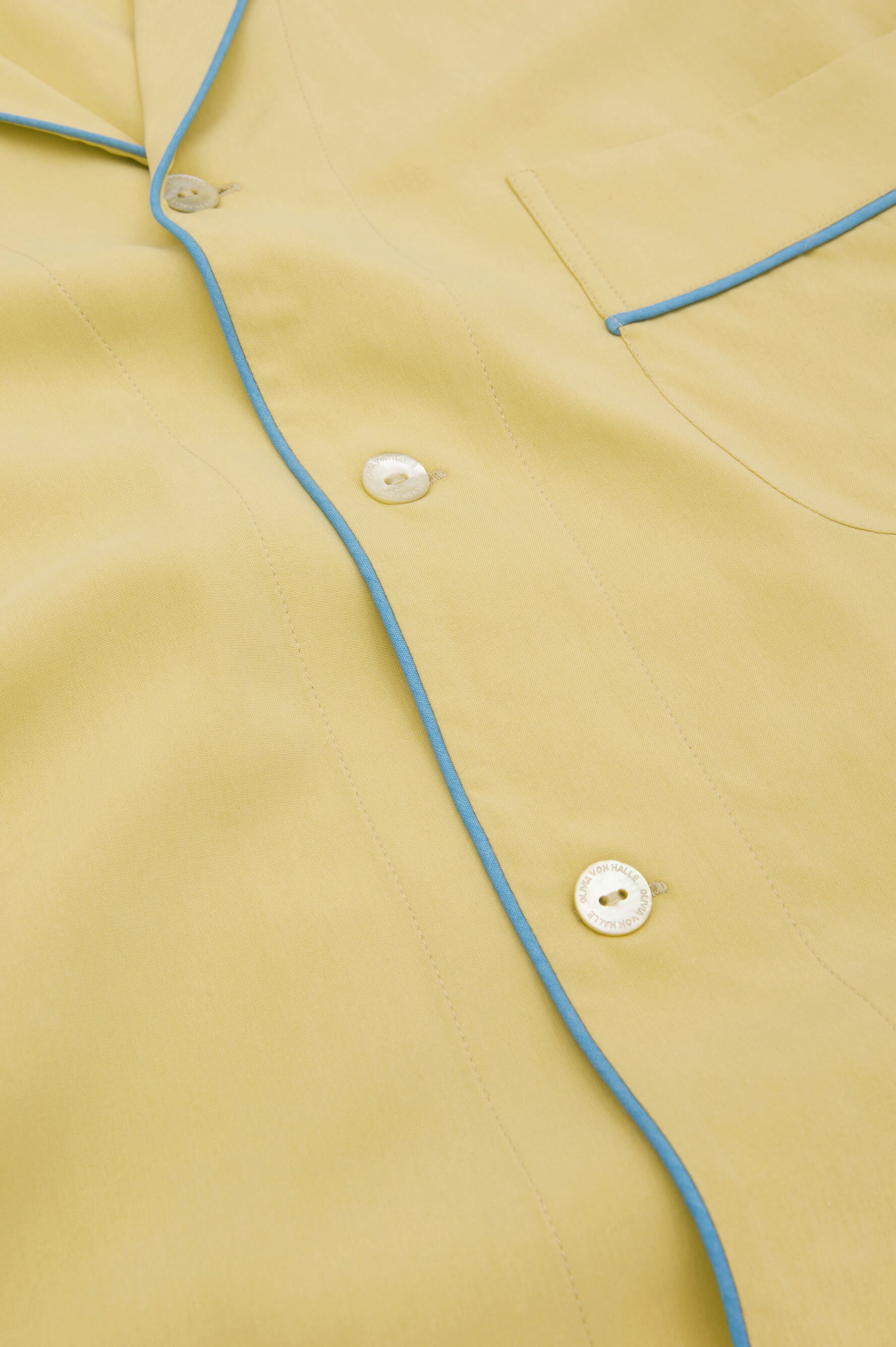 Laurent Yellow Pyjamas in Sandwashed Silk