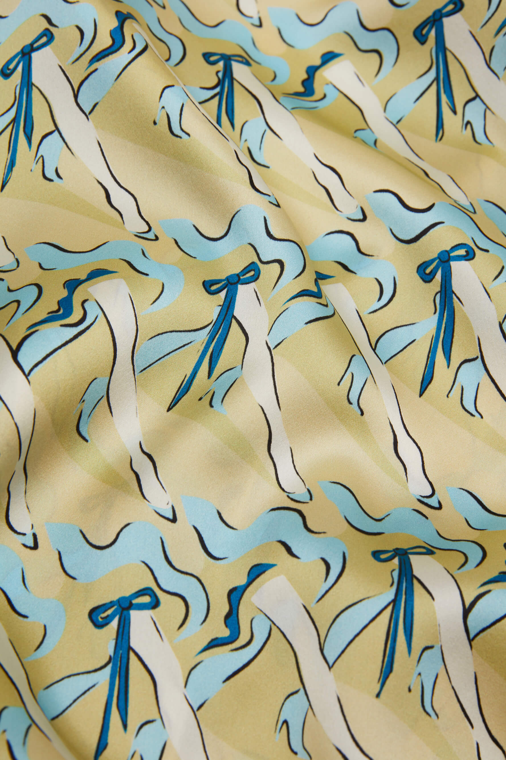 Mimi Loulou Yellow Can-can Robe in Silk Satin