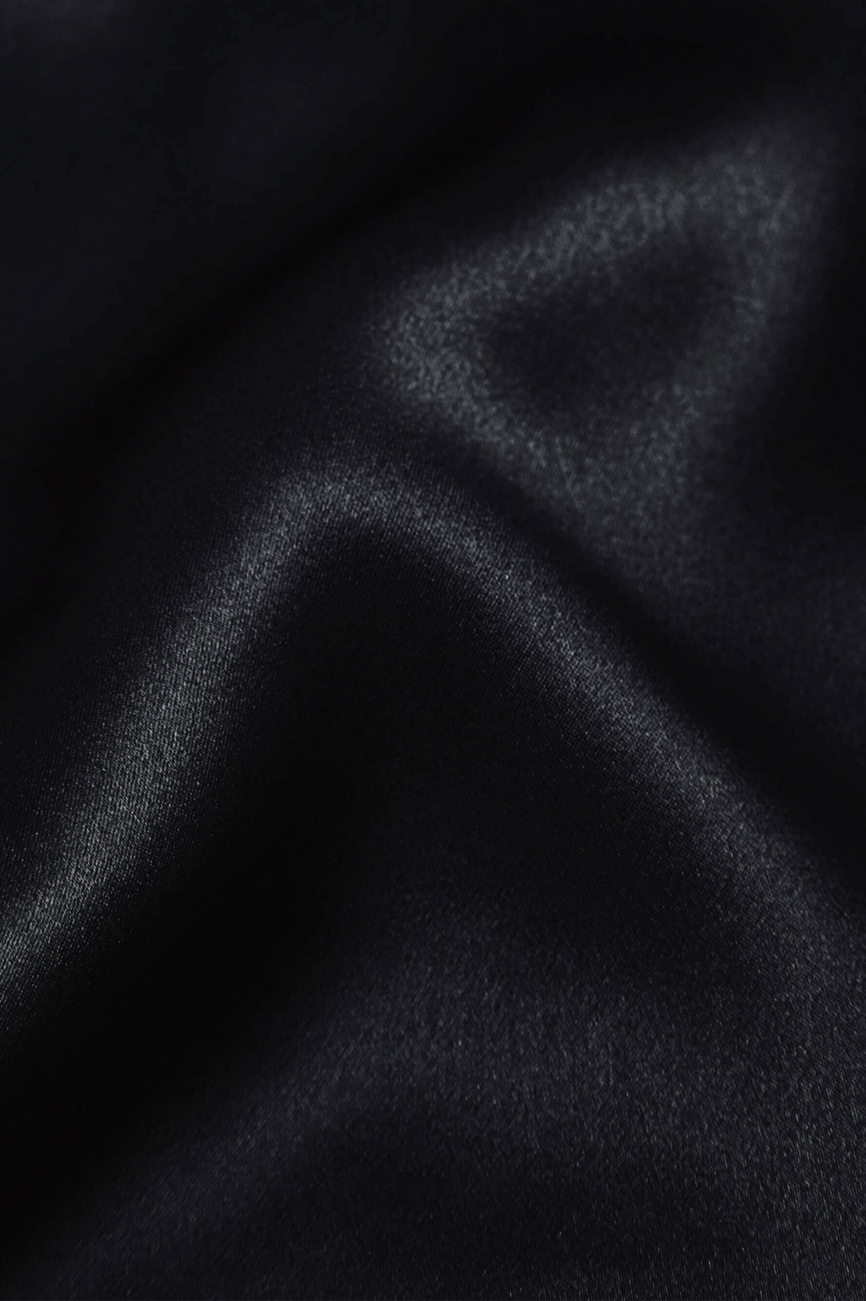 Paloma Jet Black Dress in Silk Satin