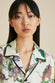 Yves Aura Ivory Floral Pyjamas in Silk Twill