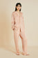 Yves Shell Pink Pyjamas in Sandwashed Silk