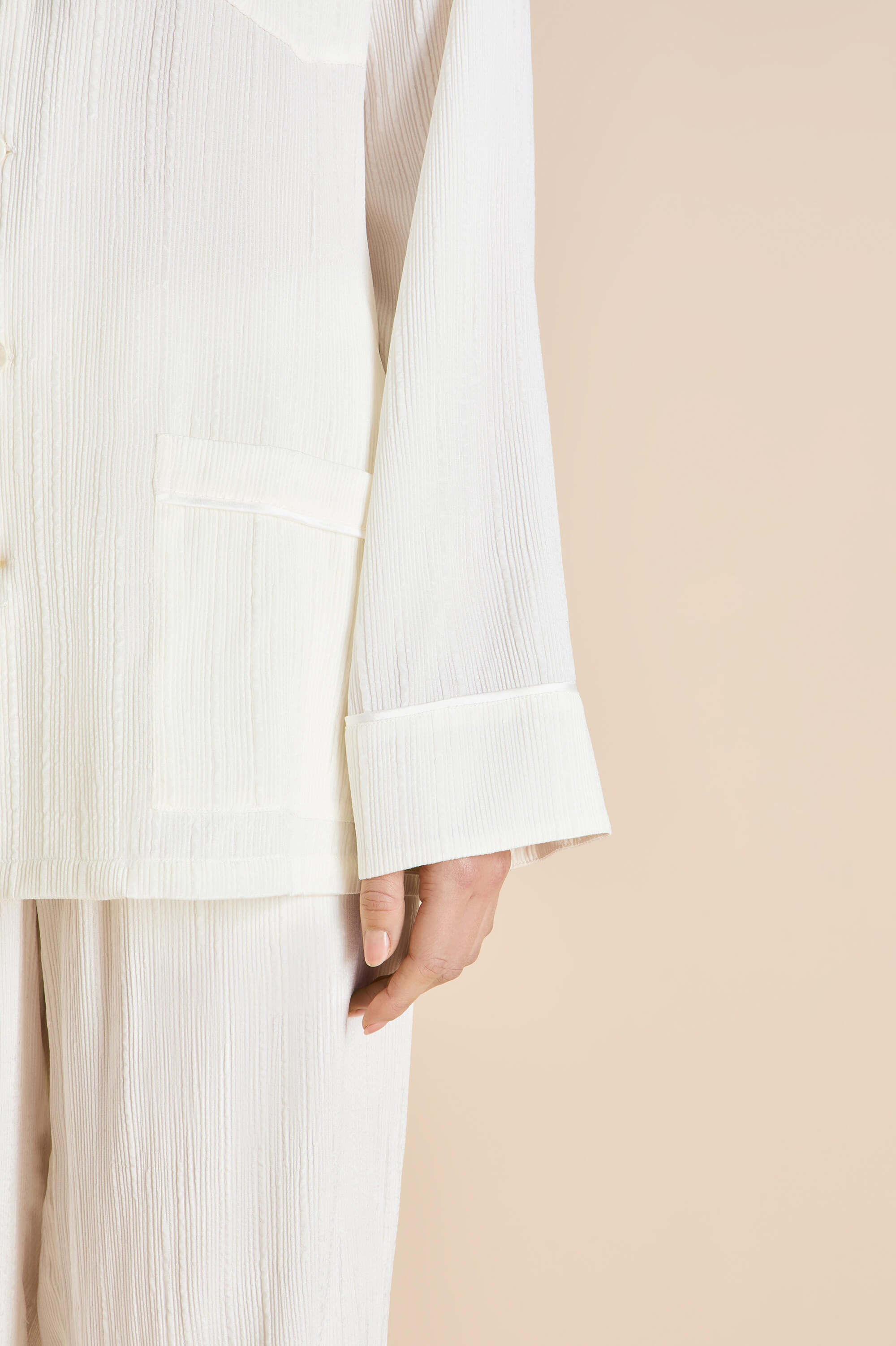 yves tabitha ivory pajamas in silk satin