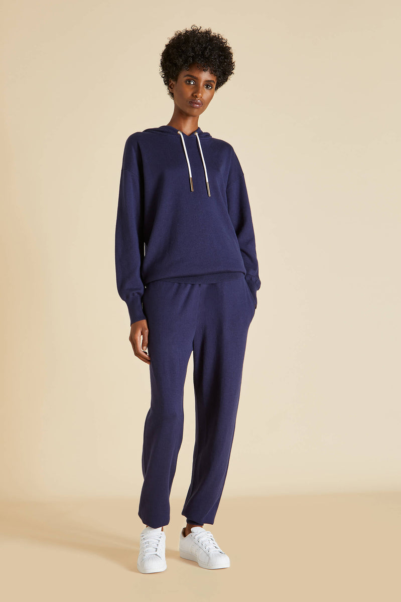 The Navy Silk-Cashmere Tracksuit - The Ultimate In Luxury Loungewear