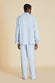 Laurent Cerulean Blue Pyjamas in Sandwashed Silk
