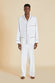Laurent Ivory Pyjama Set in Sandwashed Silk