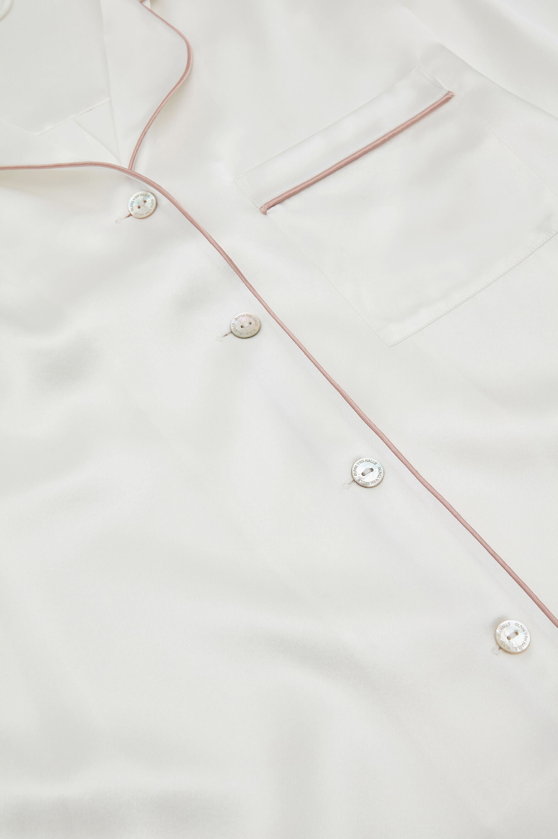 Poppy Ivory Oyster Nightshirt in Silk Satin