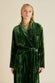 Capability Emerald Green Robe in Silk Velvet