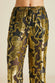Casablanca Noble Gold Lion Pyjamas in Velvet Lurex