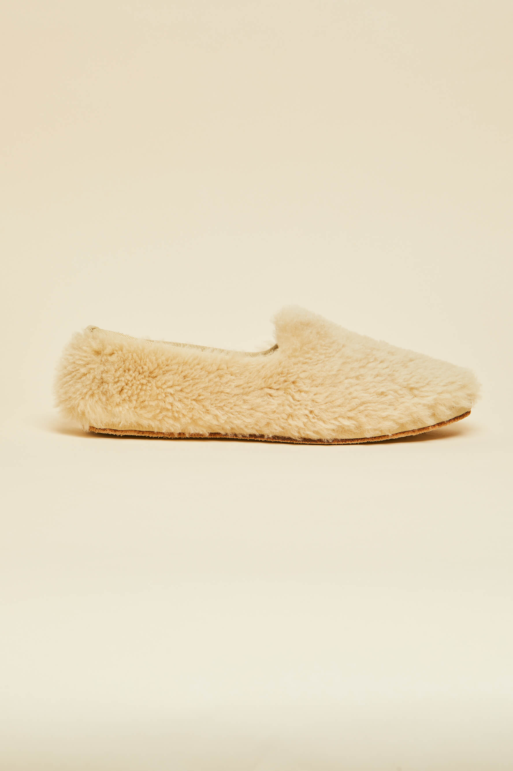Dolly Caramel Slippers in Merino Wool