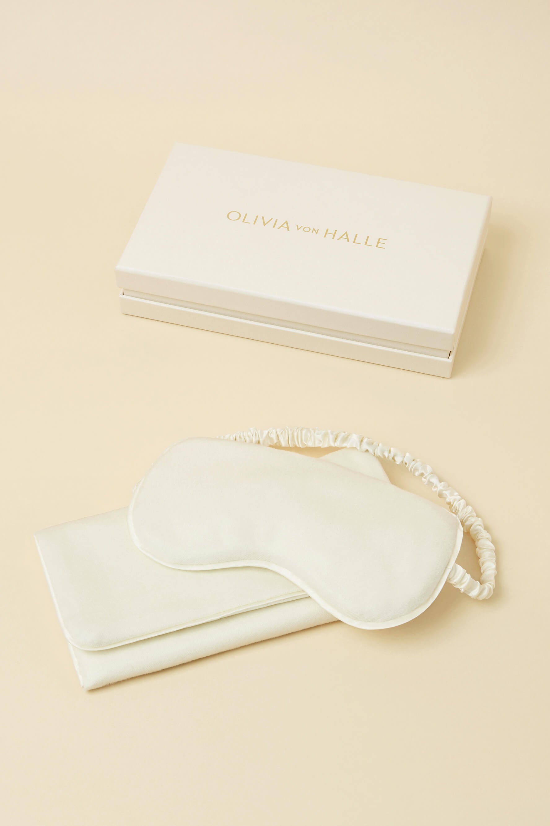 audrey aspen ivory eye mask in cashmere