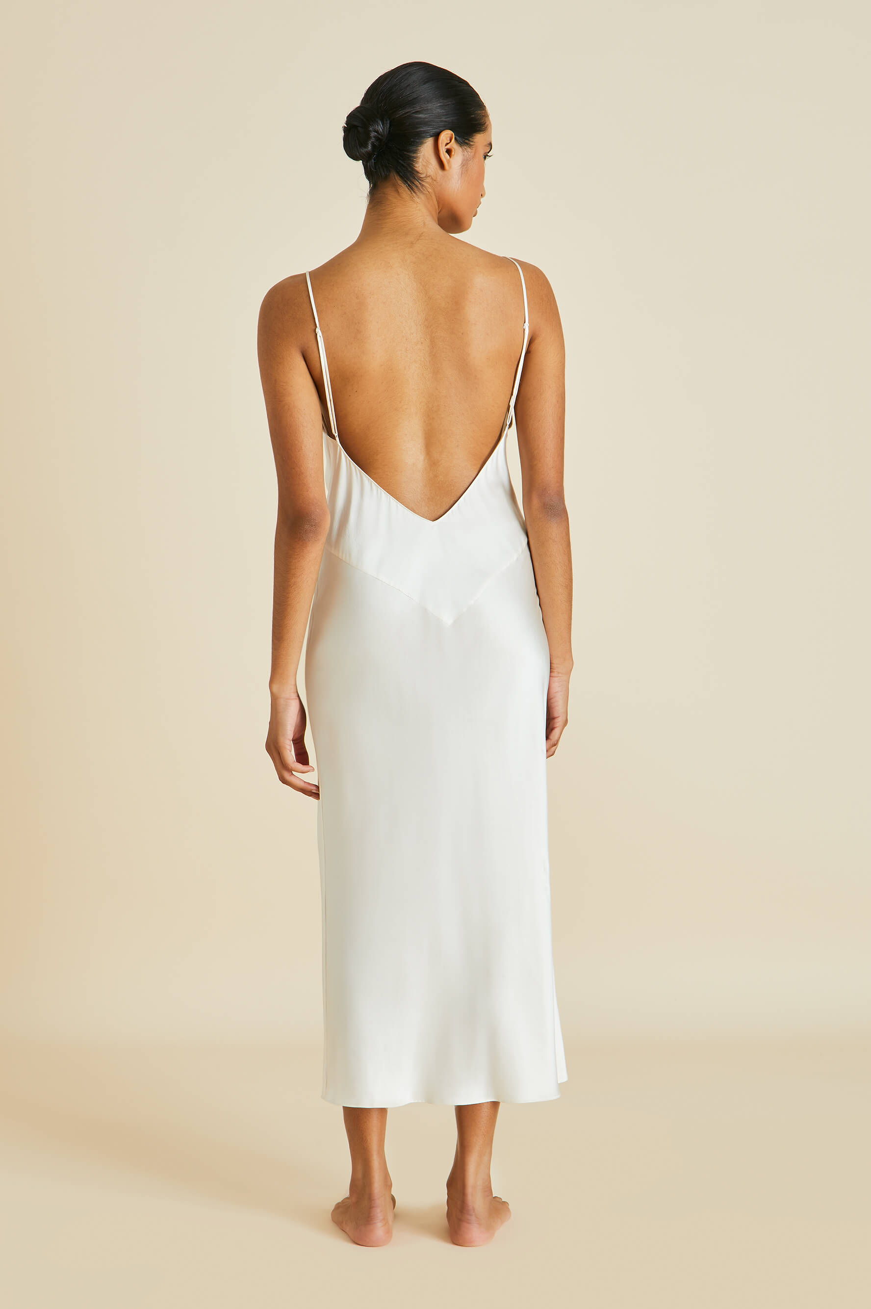 Backless Dress Ivory Slip Dress Short Olivia Von Halle Issa Ivory
