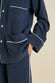 Laurent Navy Sandwashed Silk Pyjama Set