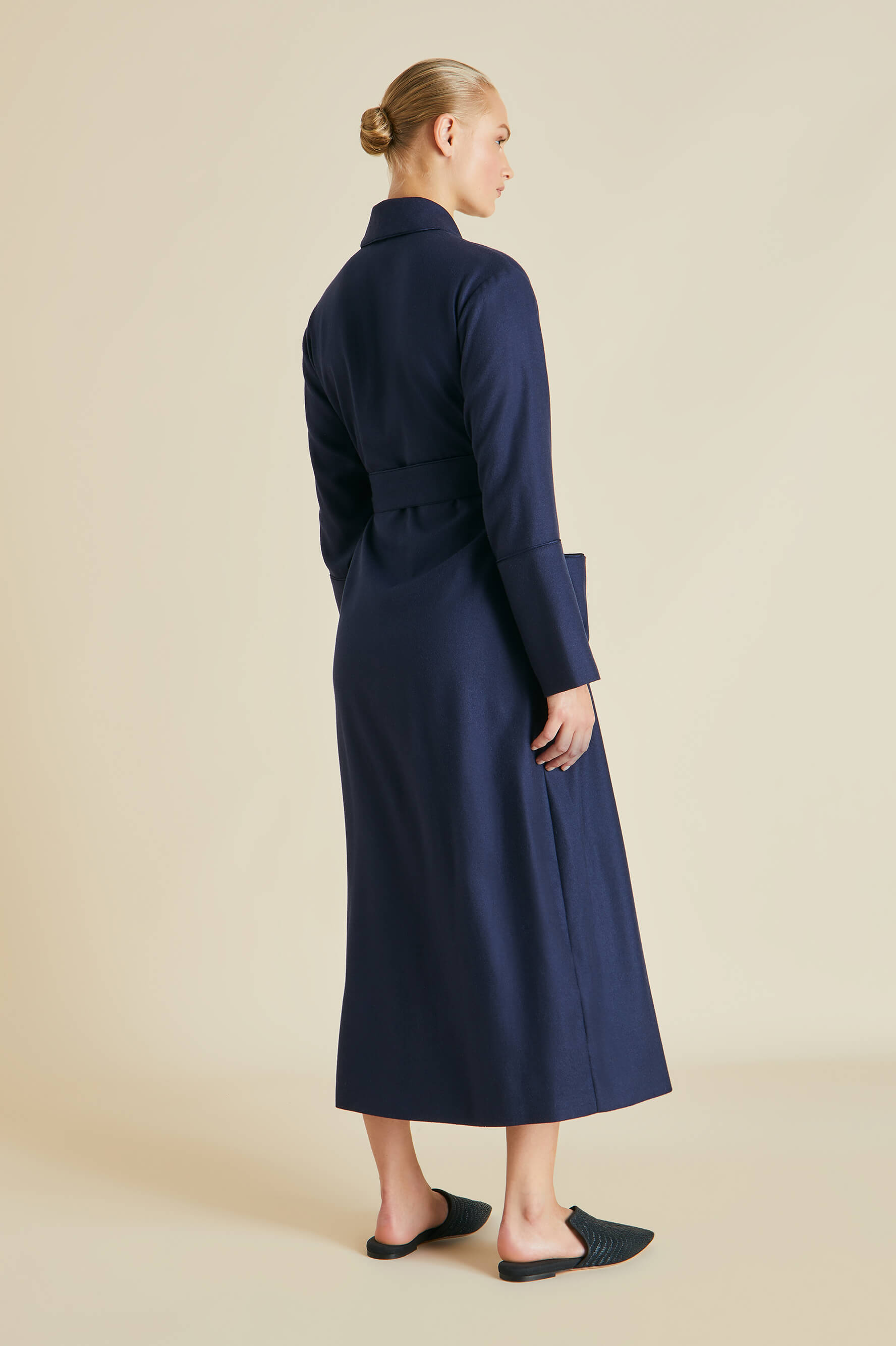 Logan Osaka Navy Robe in Cashmere