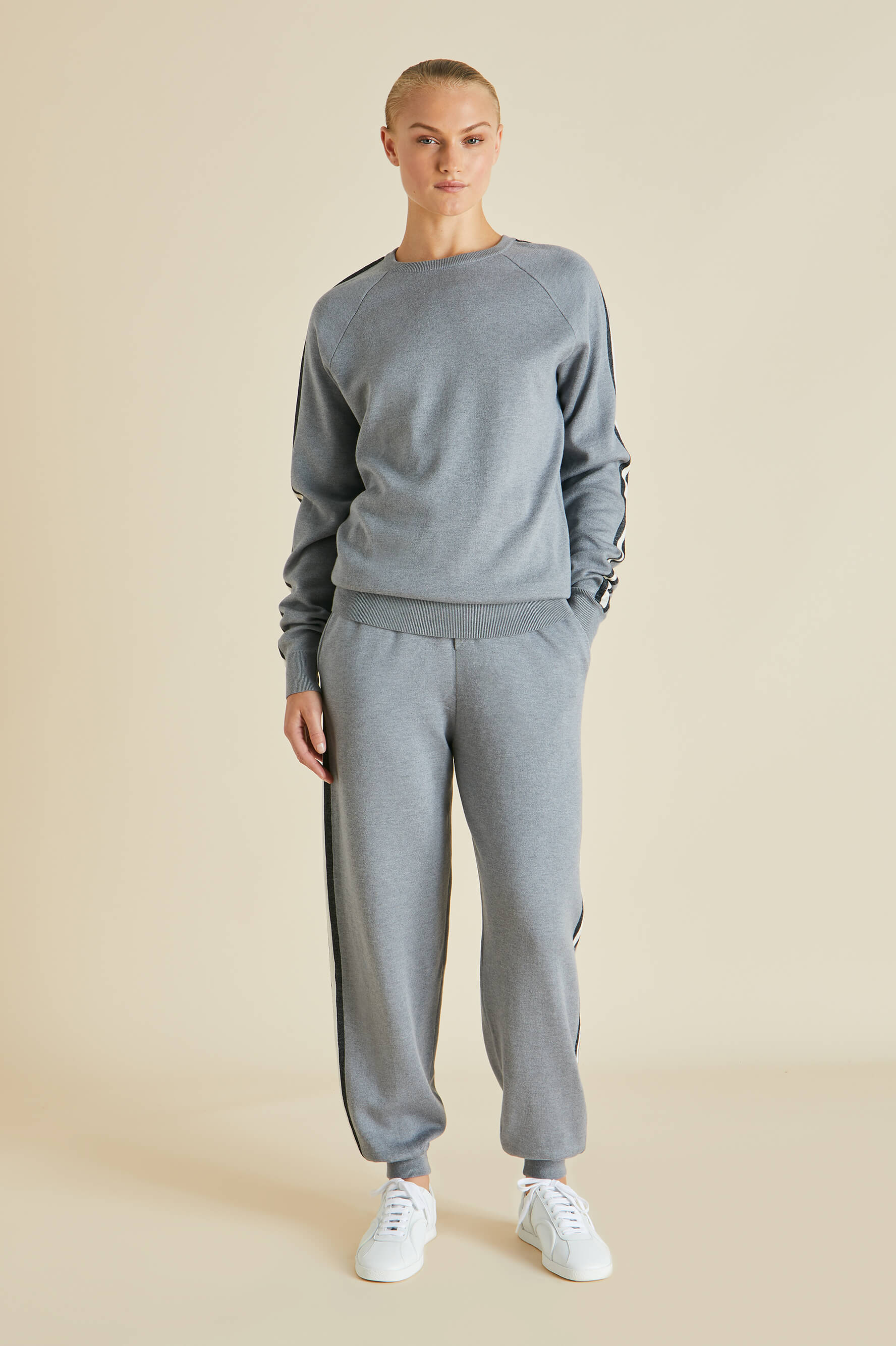 Cashmere Loungewear Sweatsuit Two Piece Set