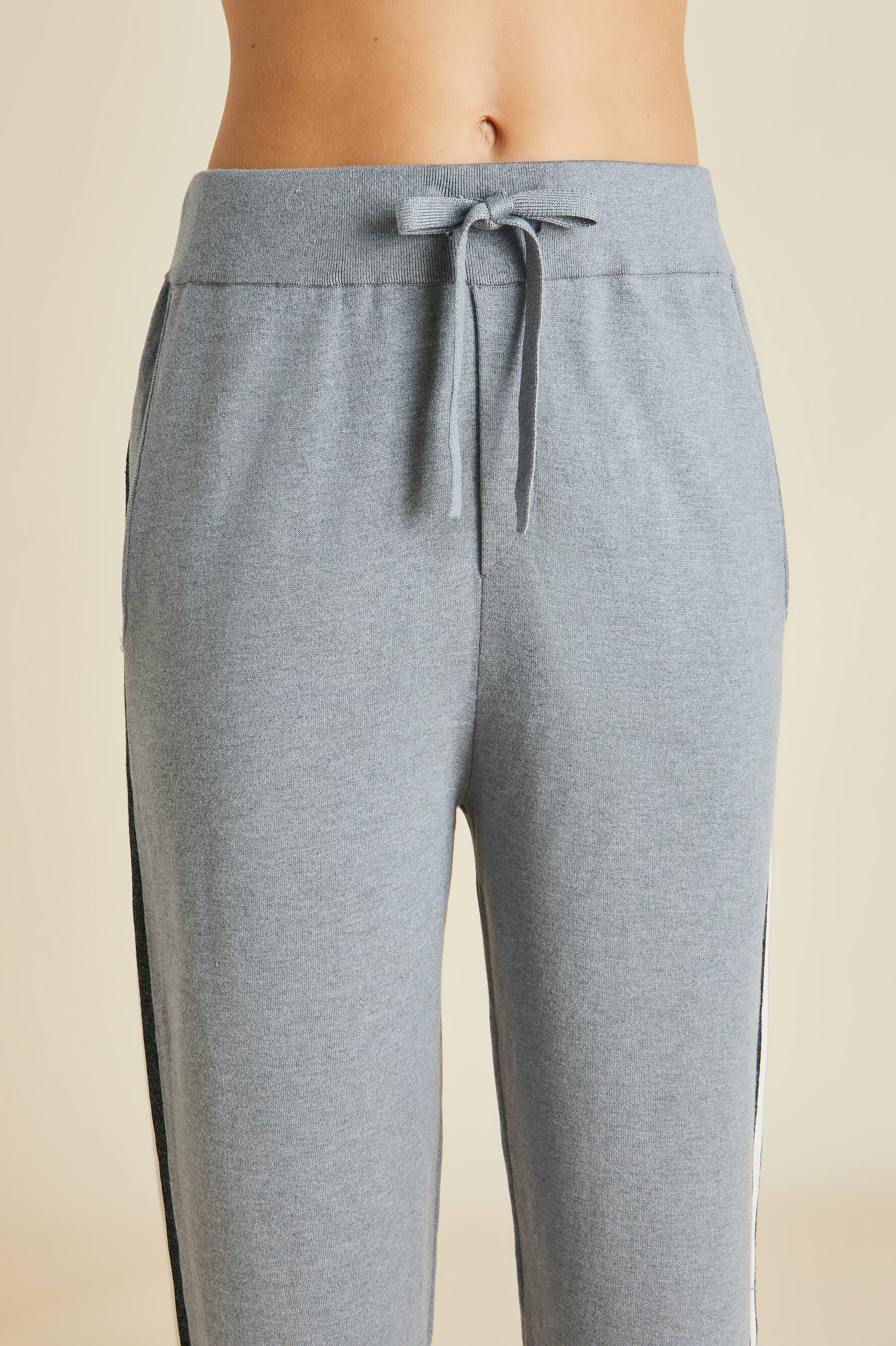 Missy London Grey Tracksuit in Silk-Cashmere