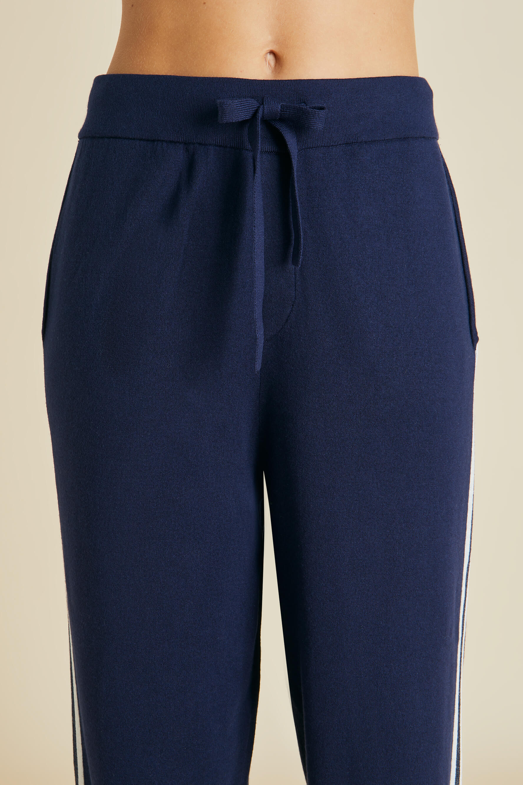 Missy Paris Navy Tracksuit in Silk-Cashmere