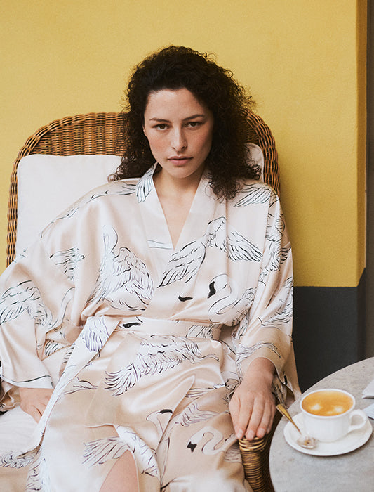洋楽 SILKY SLIM Jagger Ritzy Red Crystal Pajamas in Silk Velvet | Olivia von Halle