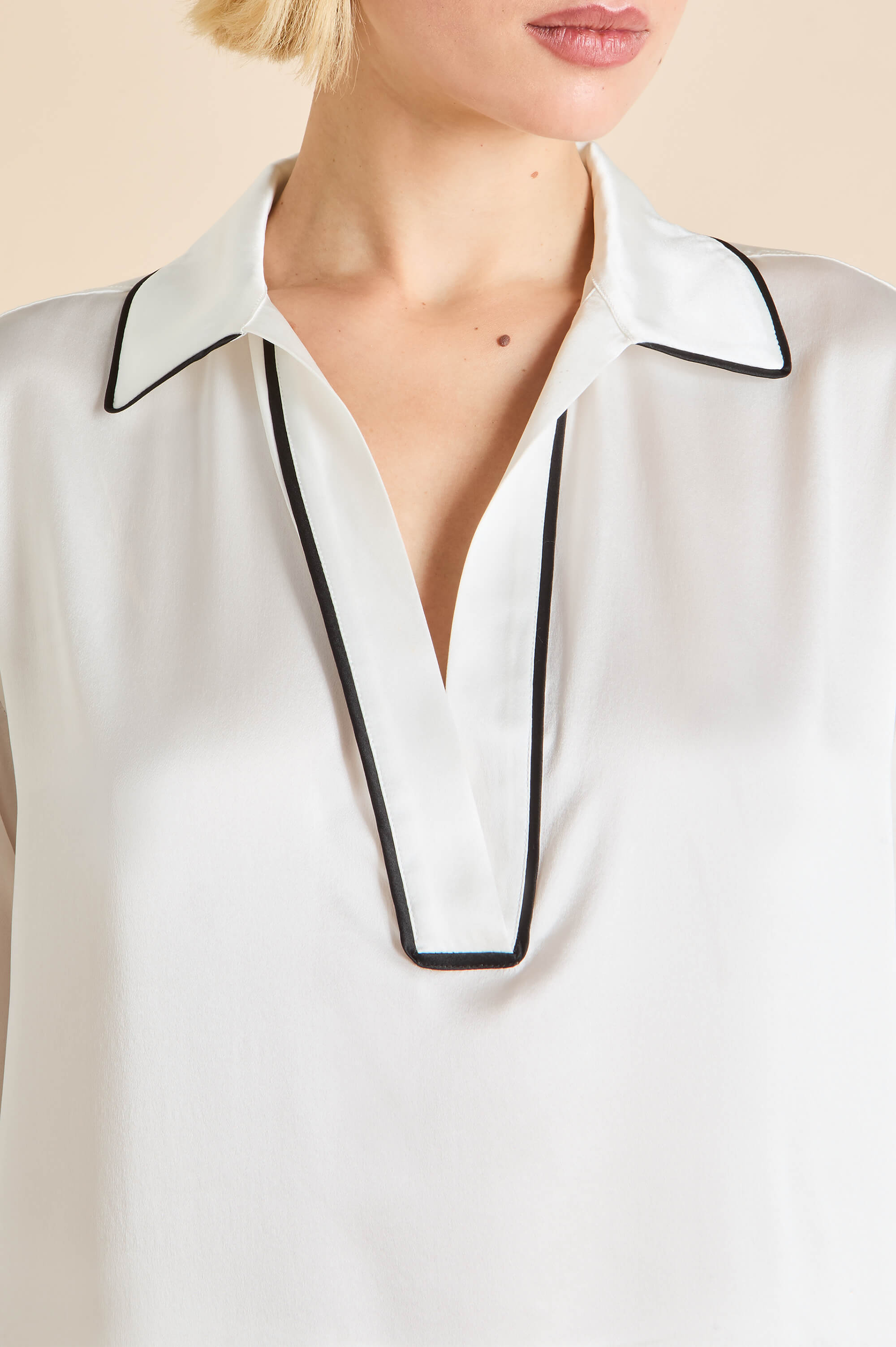 anita ivory pyjamas in silk satin 