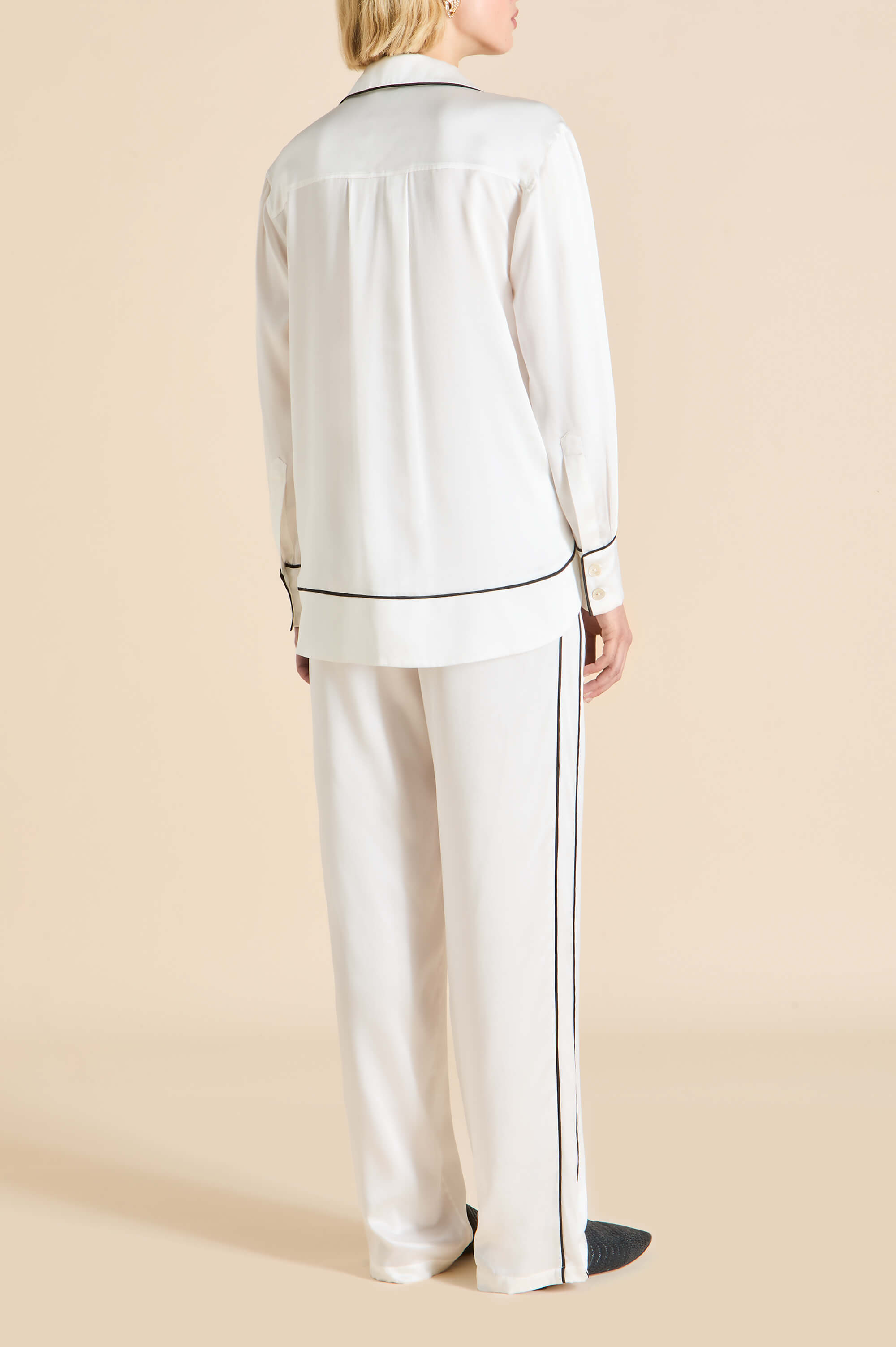 Anita Ivory Pyjamas in Silk Satin
