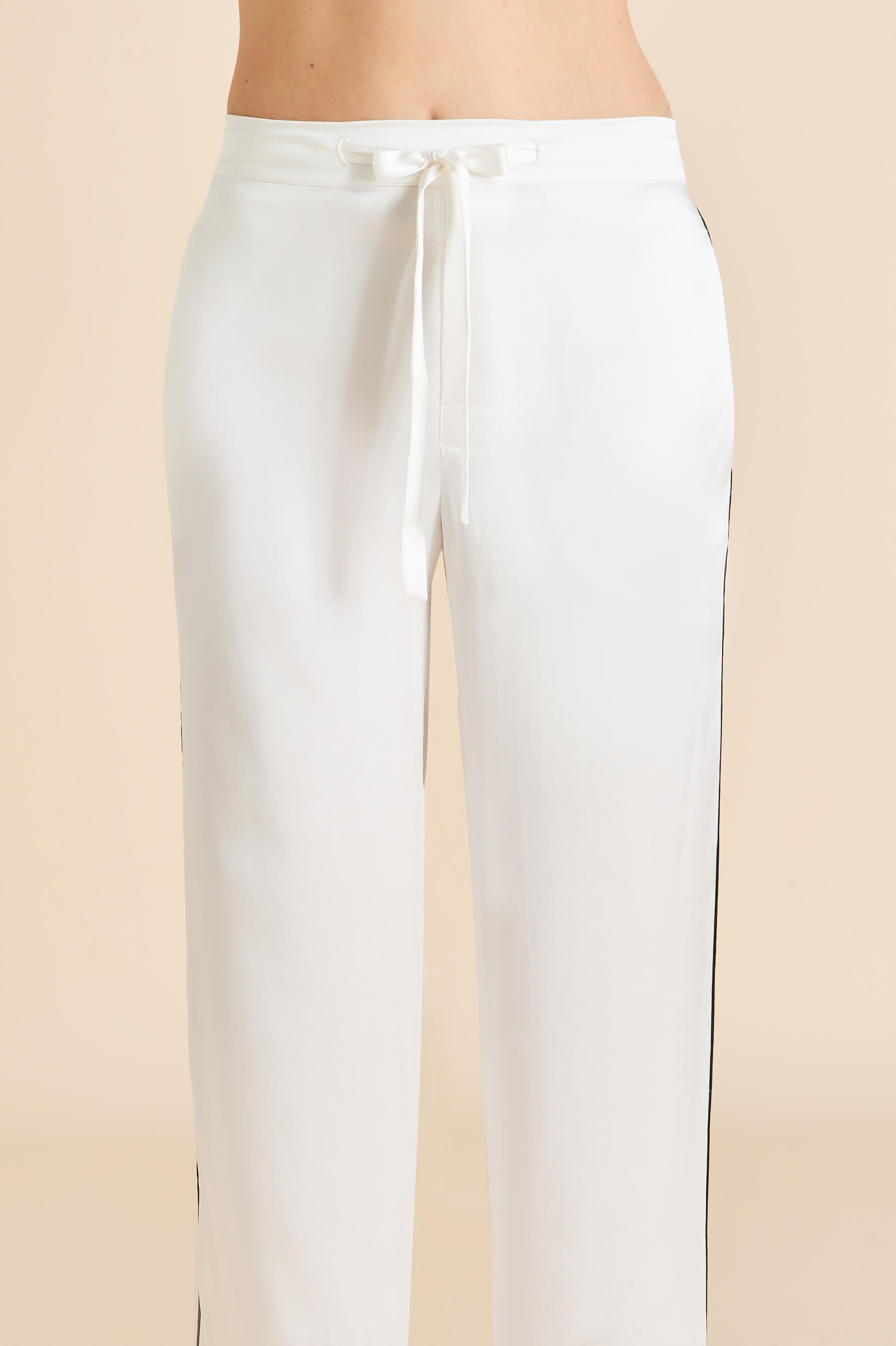 Anita Ivory Pajamas in Silk Satin