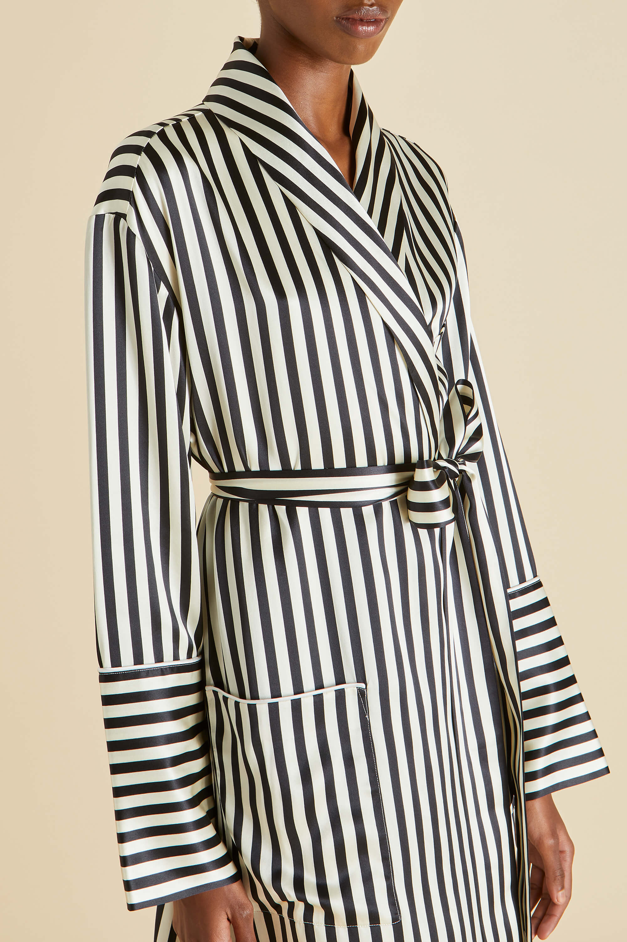 Capability Nika Robe in Silk Satin | Olivia von Halle