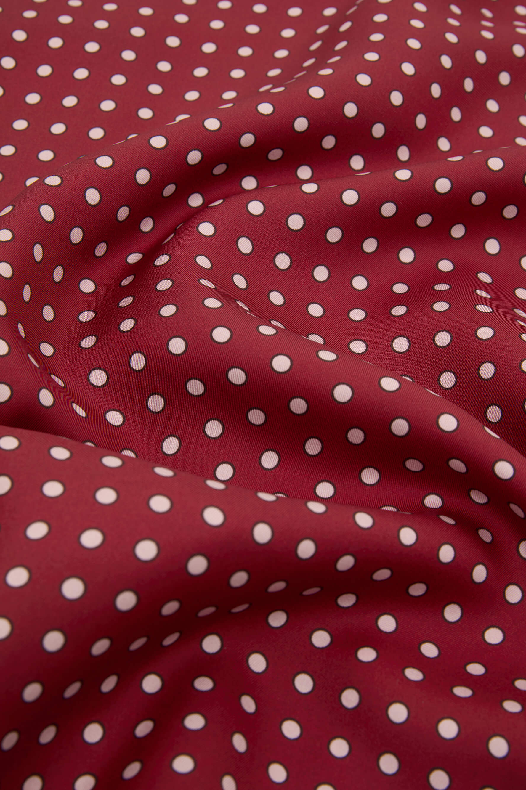 Capability Palazzo Burgundy Polka Dot Robe in Silk Twill
