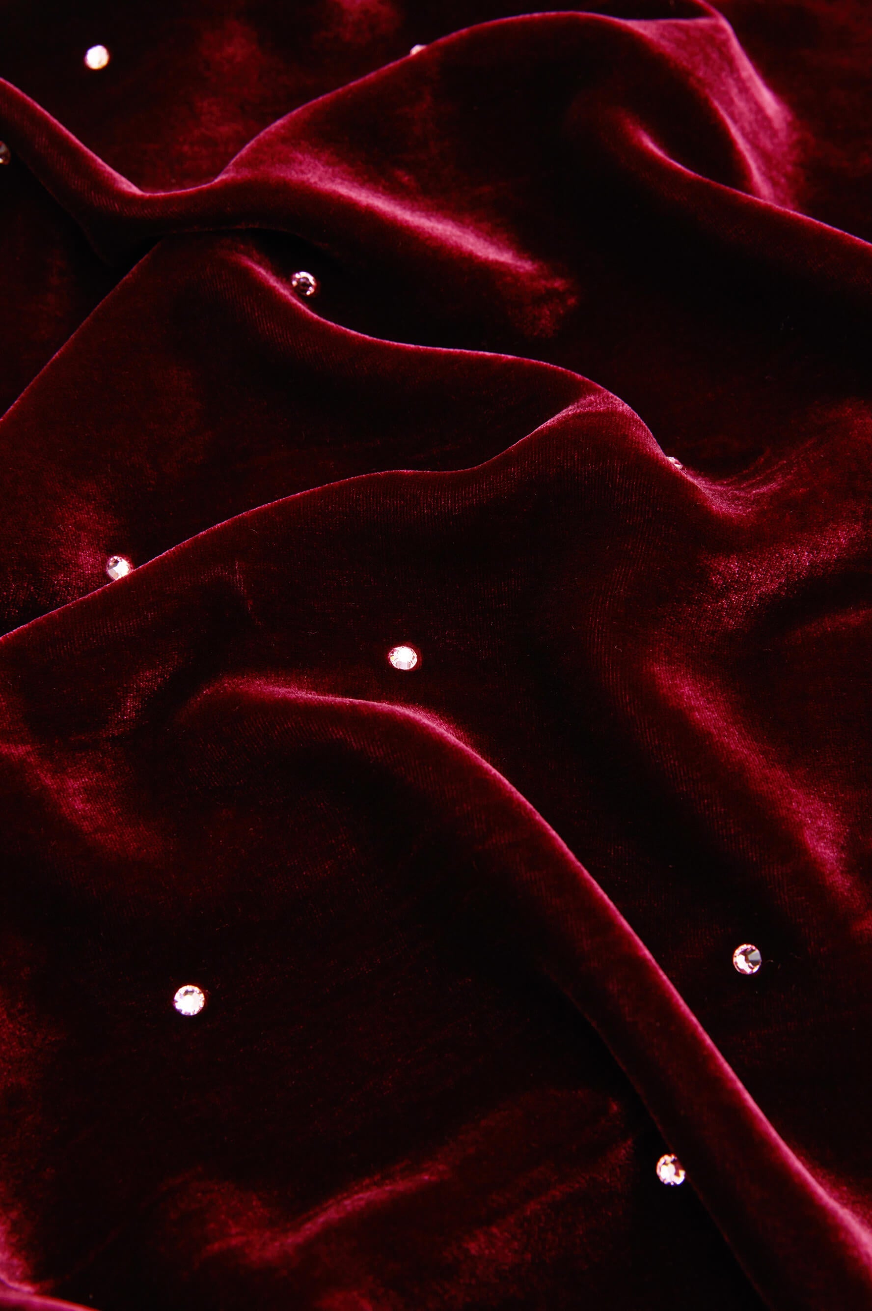 Capability Ritzy Red Crystal Robe in Silk Velvet