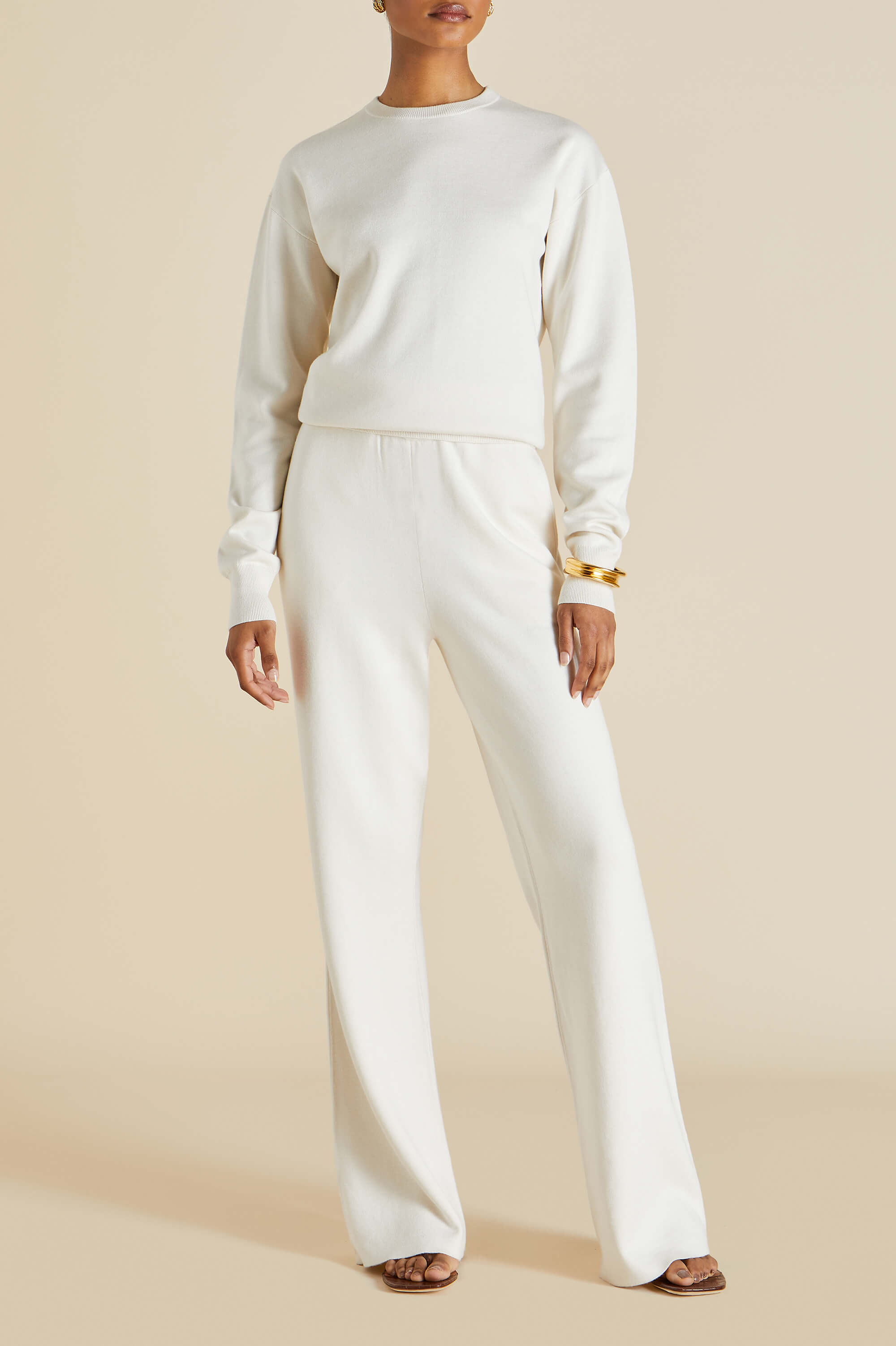 Carmel Alaska Ivory Knitwear in Silk-Cashmere