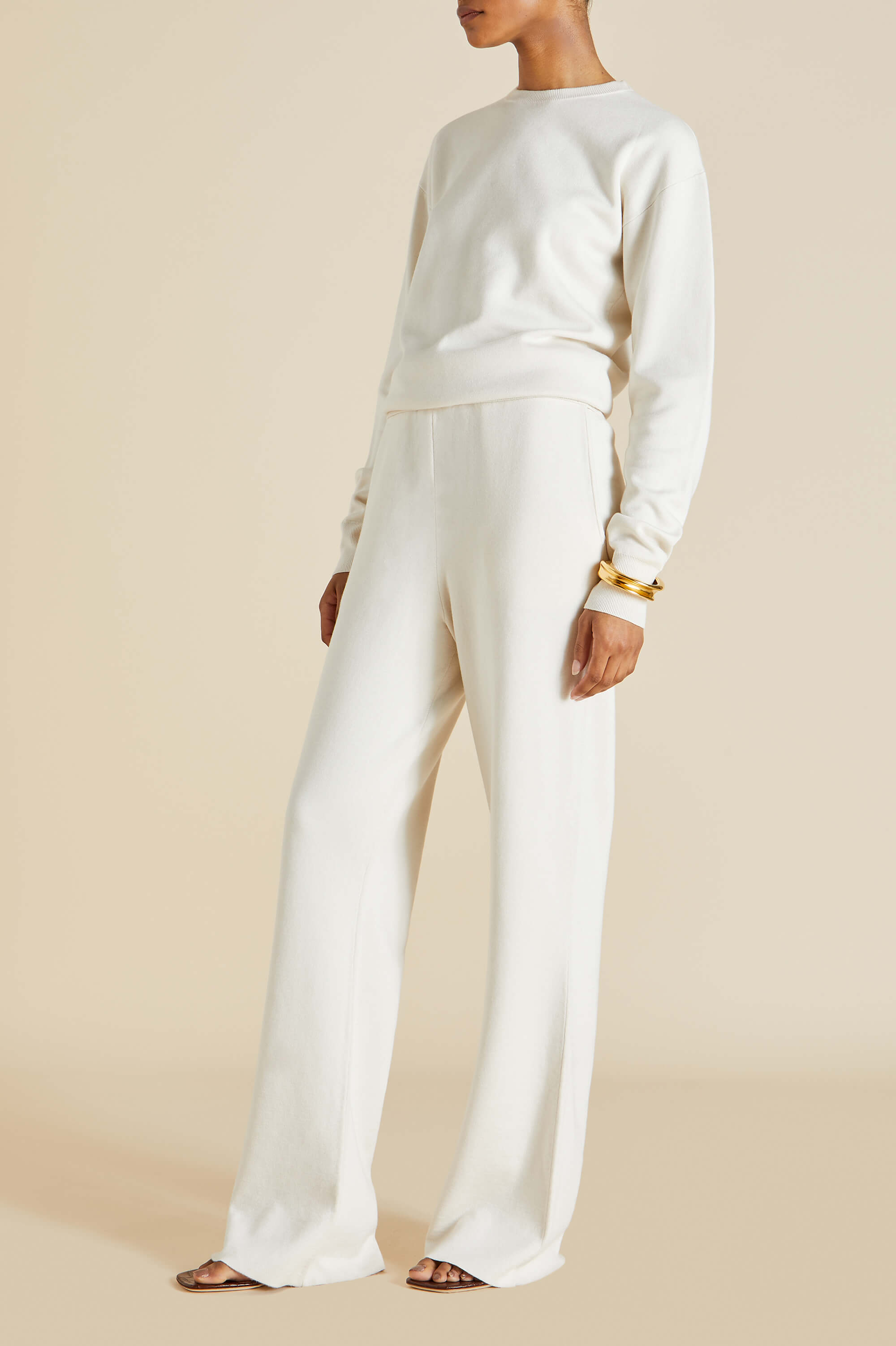 Carmel Alaska Ivory Knitwear in Silk-Cashmere