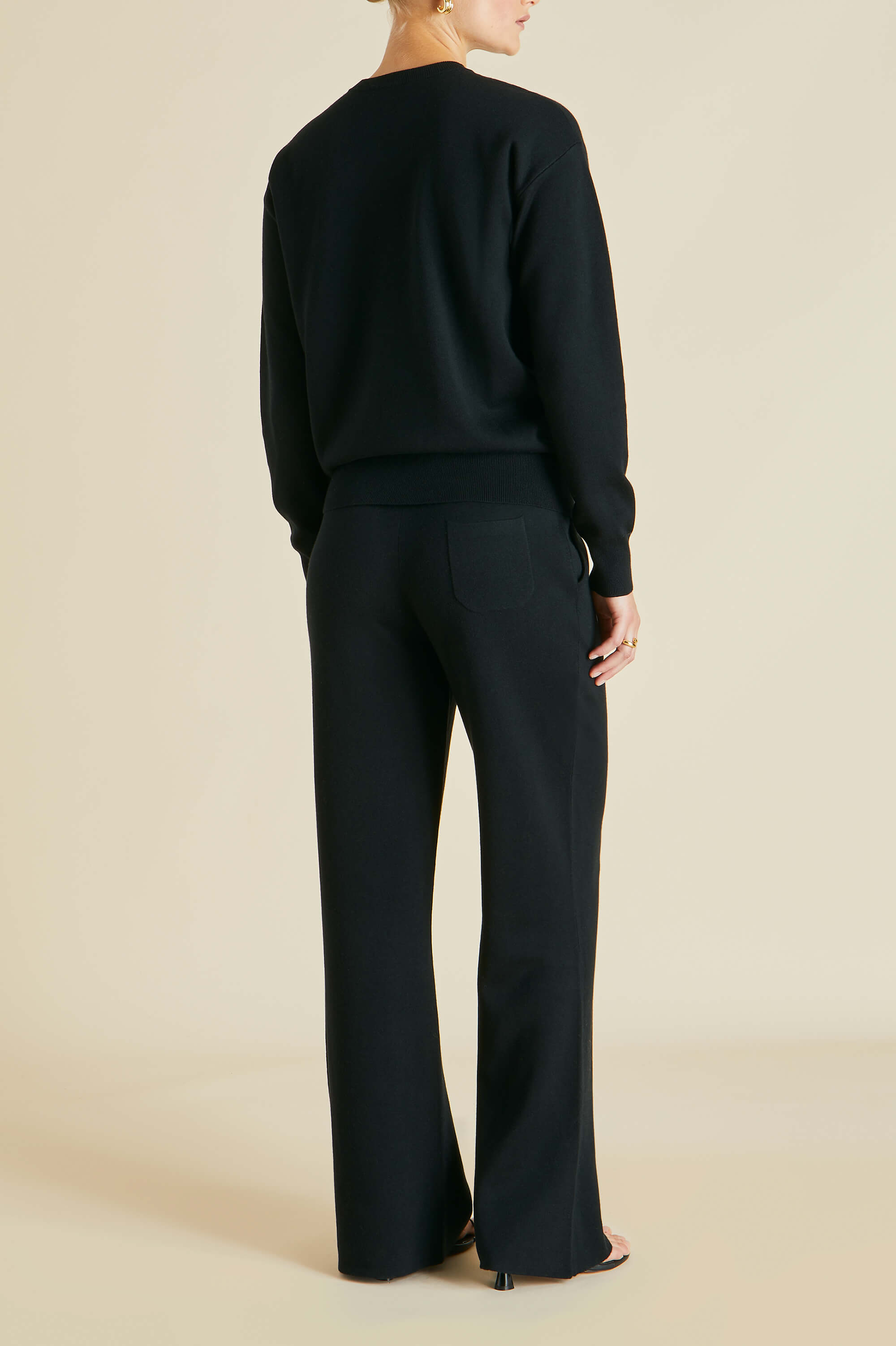 carmel berlin black knitwear in silk-cashmere 