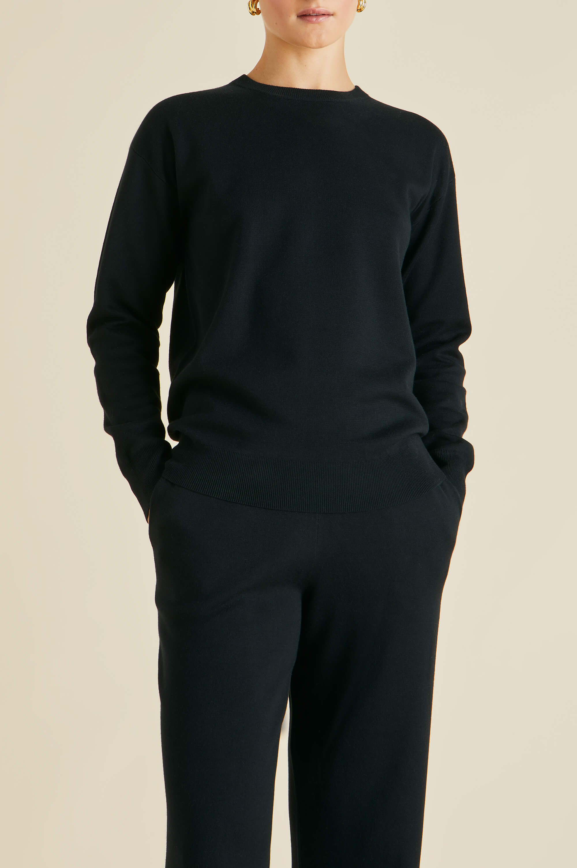 Carmel Berlin Black Knitwear in Silk-Cashmere