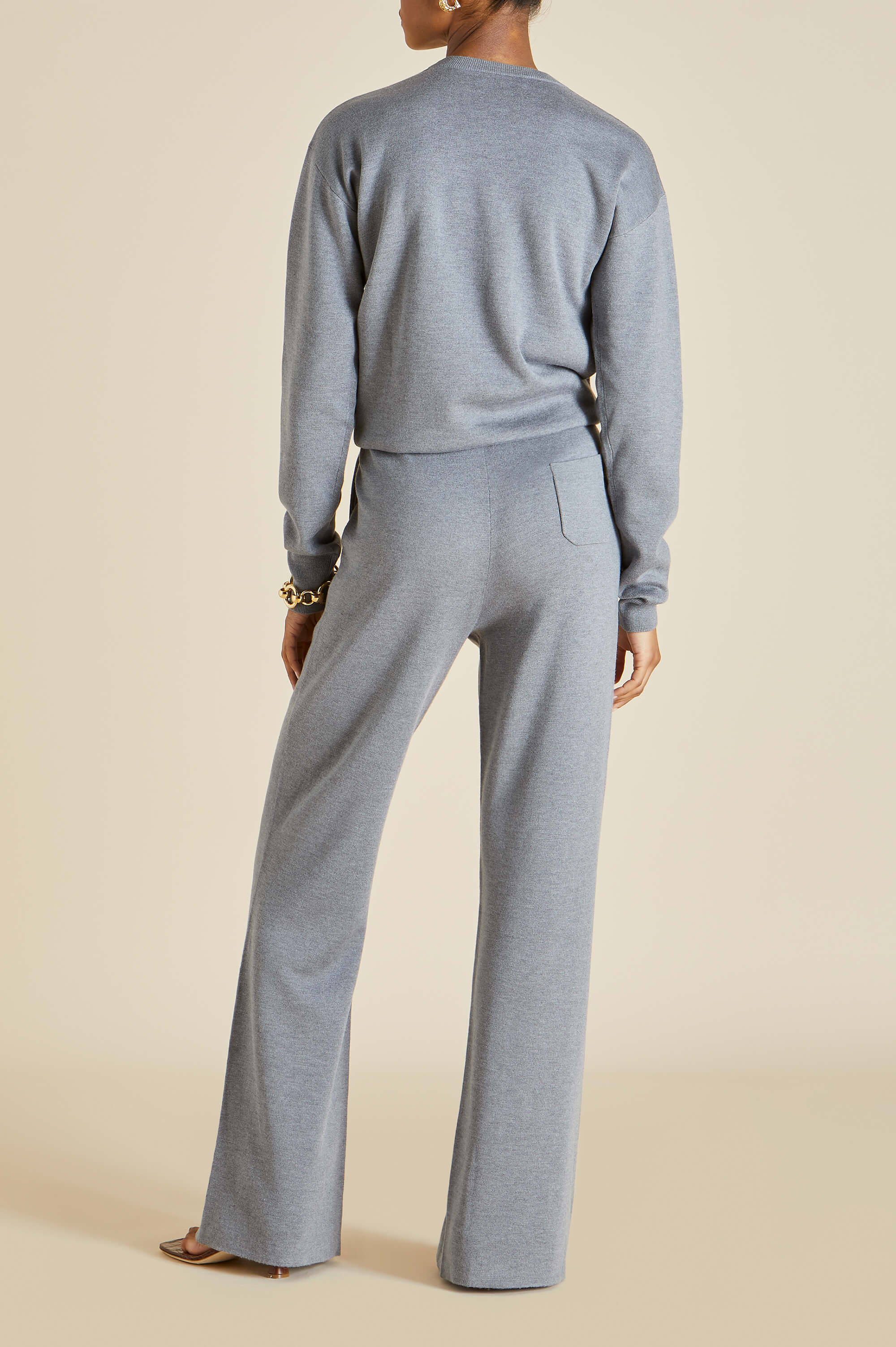 Carmel London Grey Knitwear in Silk-Cashmere