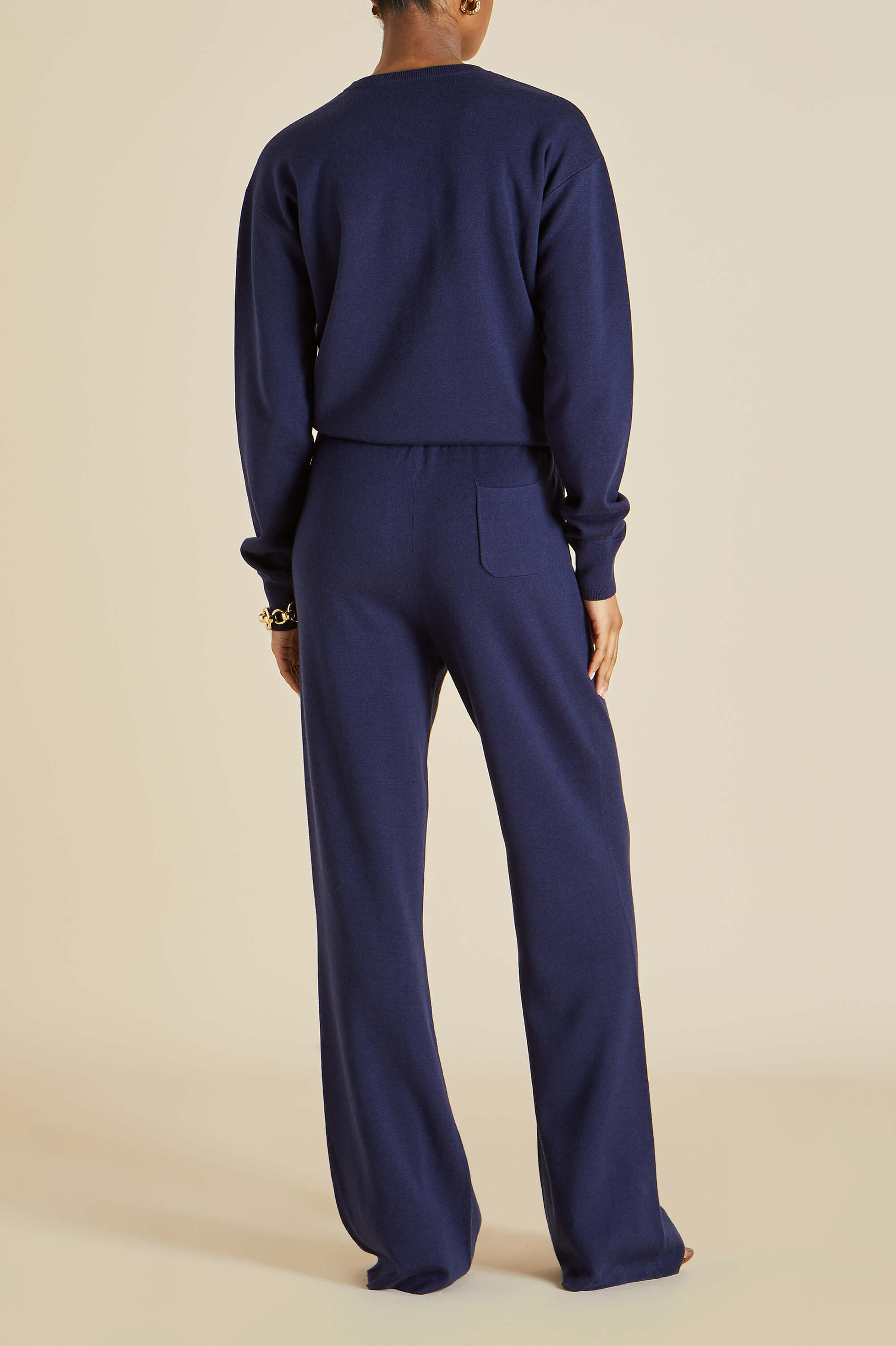 Carmel Paris Navy Knitwear in Silk-Cashmere