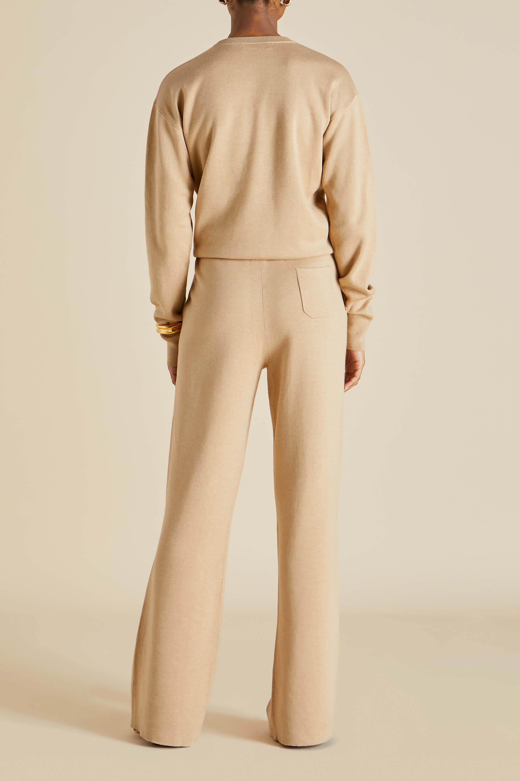 Carmel Shanghai Beige Knitwear in Silk-Cashmere