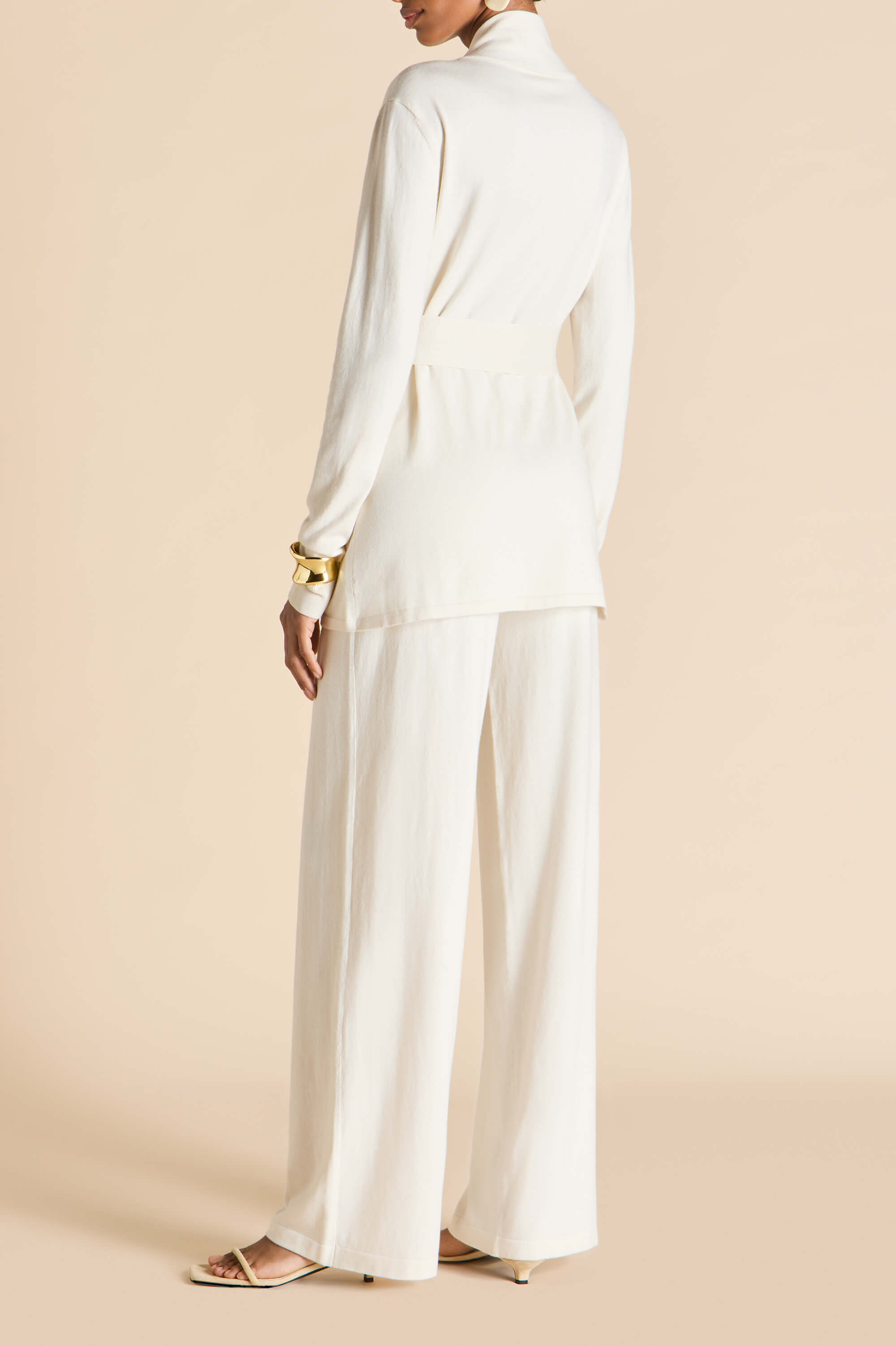Caro Alaska Ivory Knitwear in Silk-Cashmere