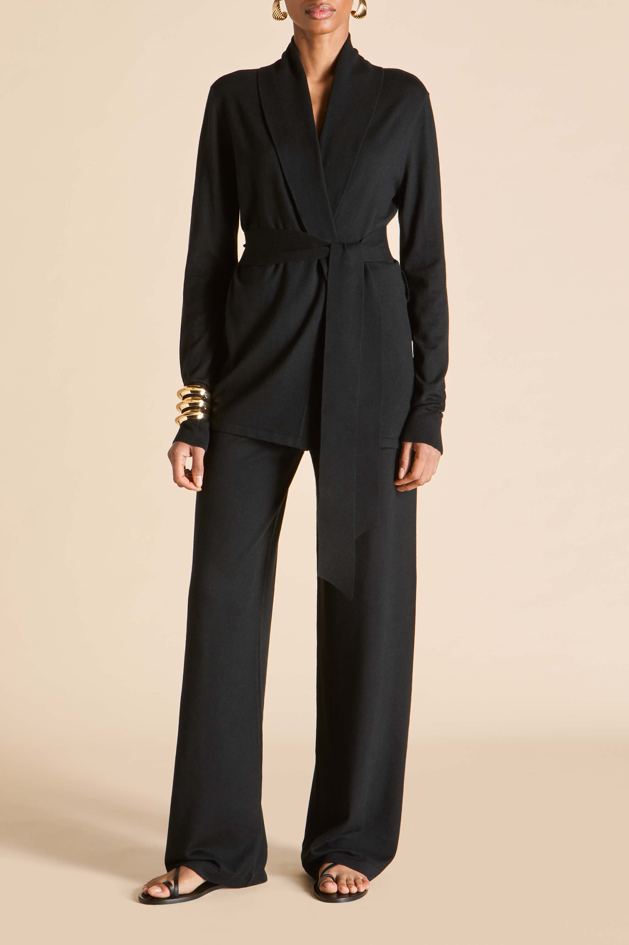 Caro Berlin Black Knitwear in Silk-Cashmere