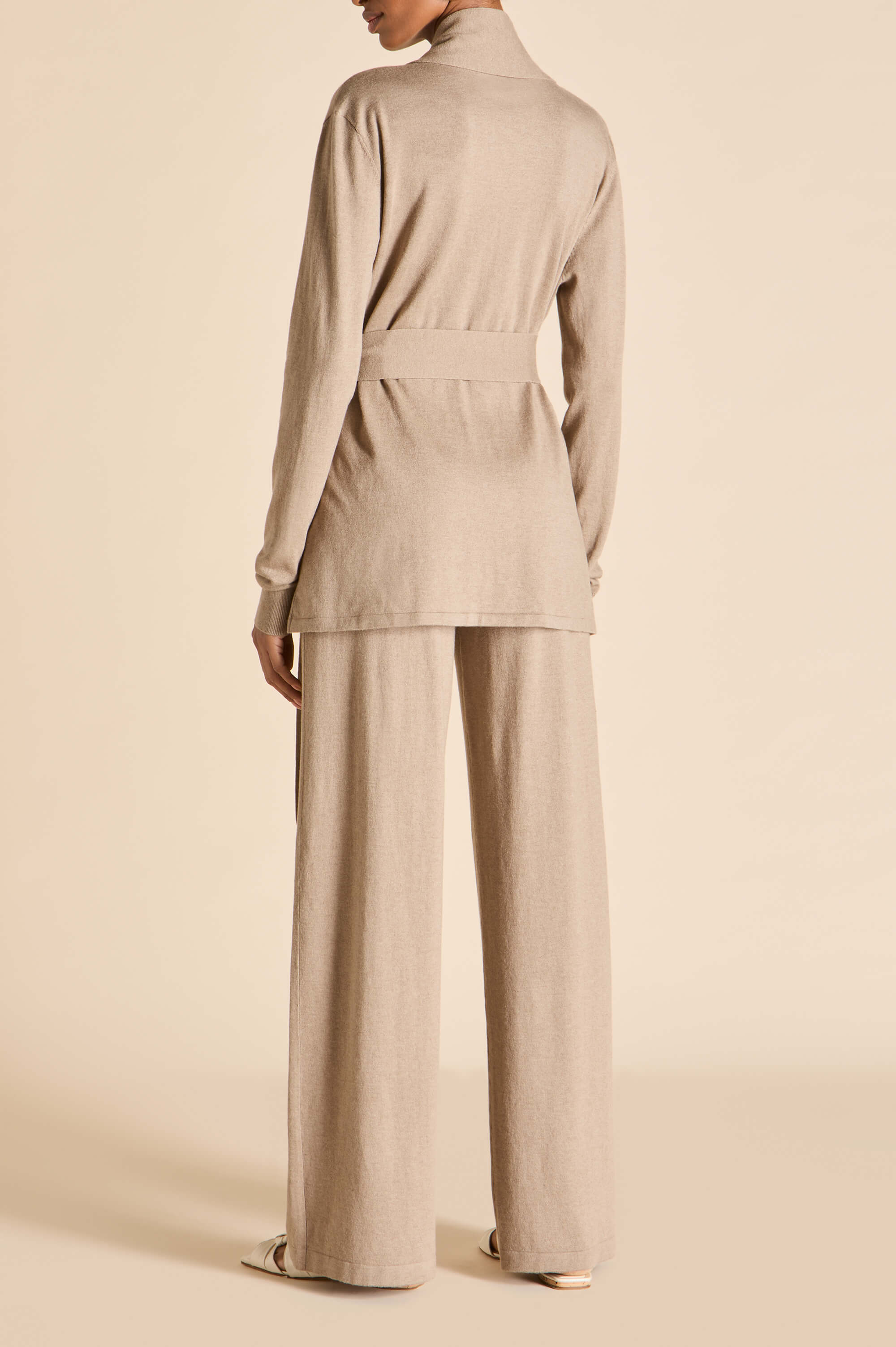 Caro Dallas Beige Knitwear in Silk-Cashmere
