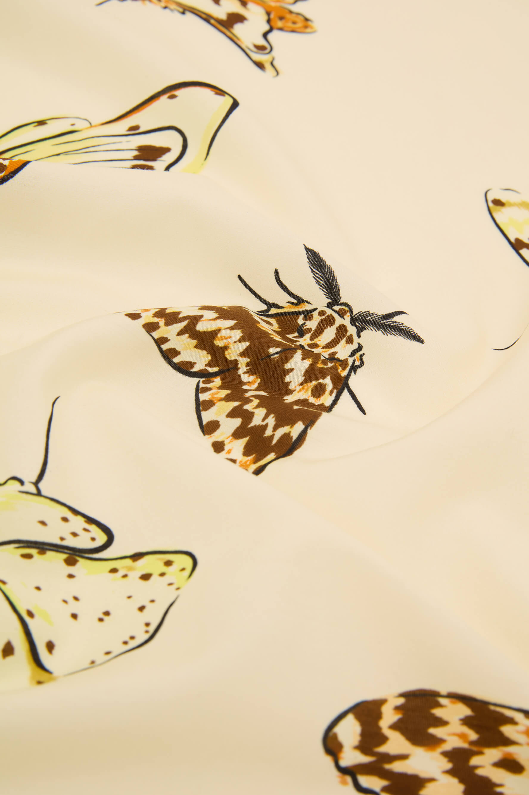 Casablanca Opaline Cream Moth Pyjamas in Cotton-Silk