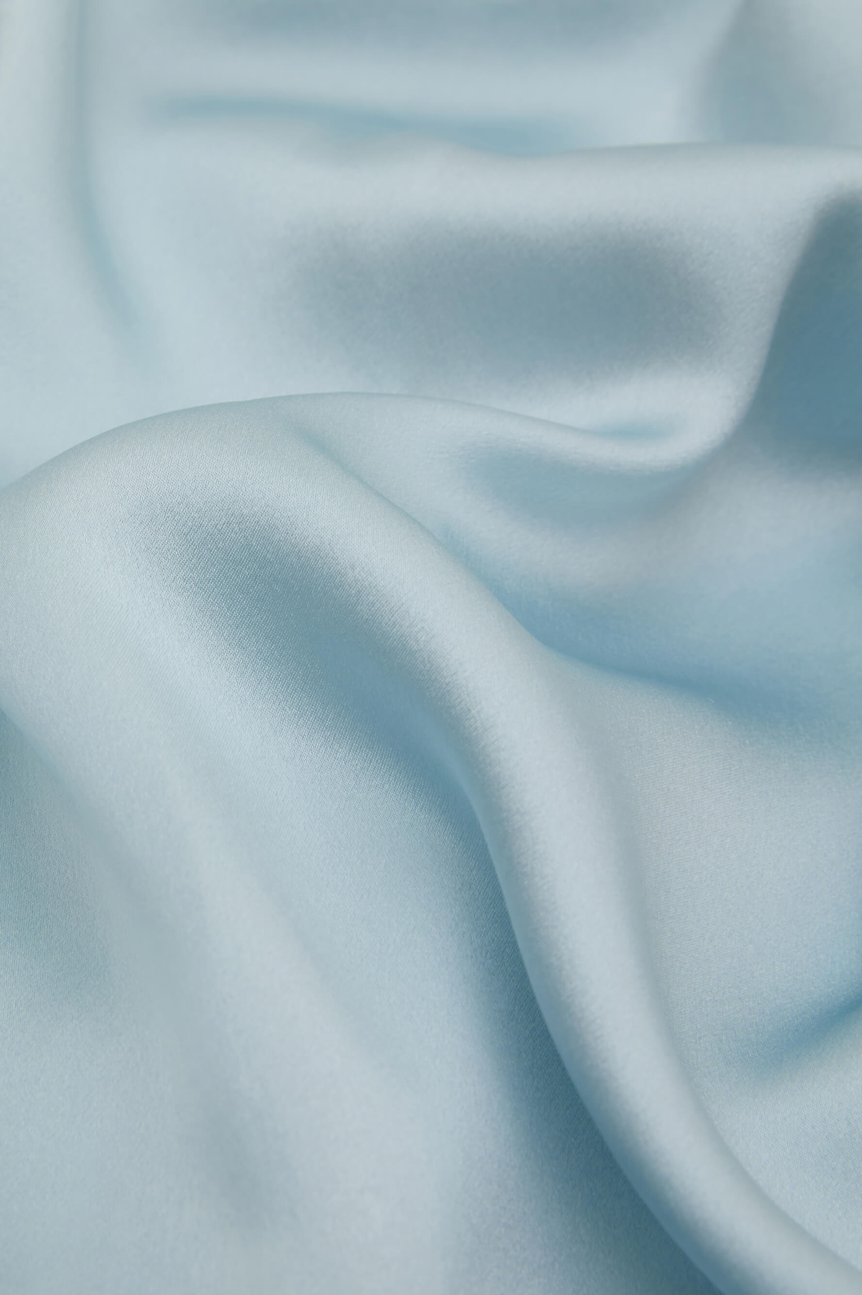 Coco Powder Blue Ivory Pyjamas in Silk Satin